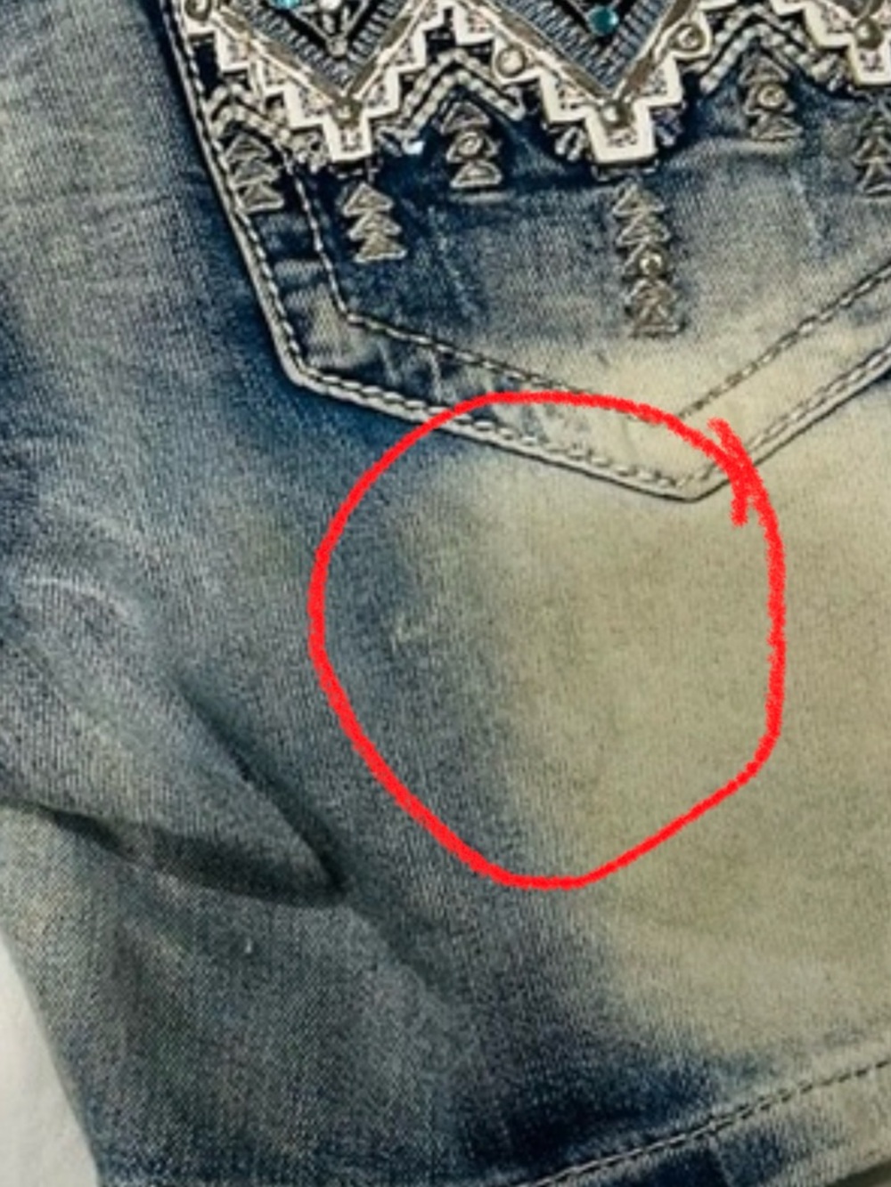 Grace Embroidered Light Blue Distressed Jean Shorts - Picture 9 of 9